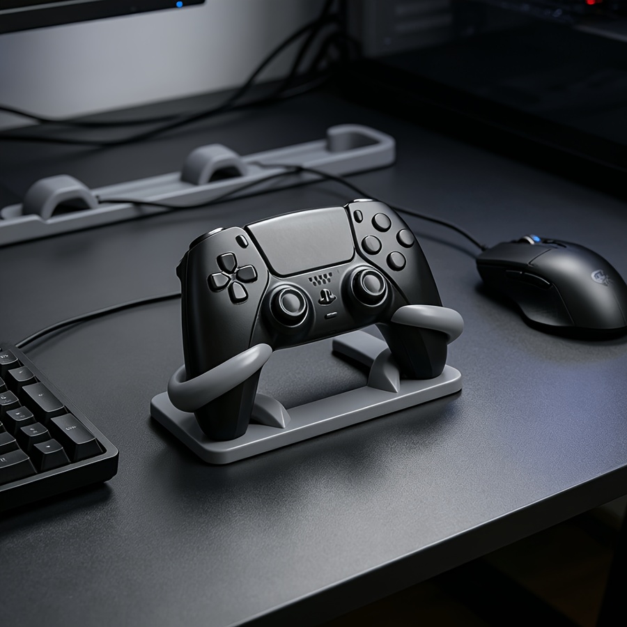 Desk Setup Game - ที่วางคอนโทรลเลอร์เกมแบบมินิมอล พิมพ์ 3 มิติ ป้องกันการลื่น ใช้ได้กับทุกเครื่องเกม