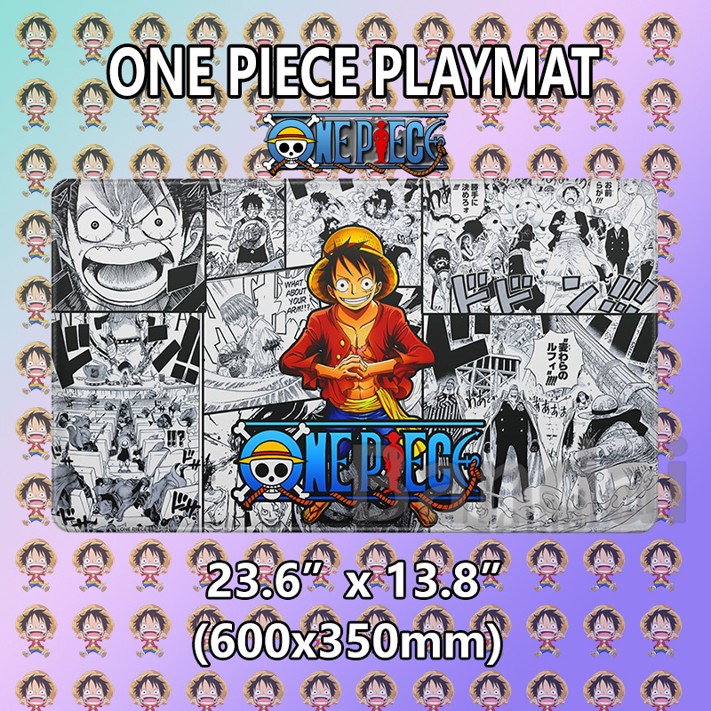 Desk Setup Game - แผ่นรองเล่นการ์ด OPCG ลายอนิเมะ 1 ชิ้น แผ่นรองเมาส์เกมขนาดใหญ่กันลื่น