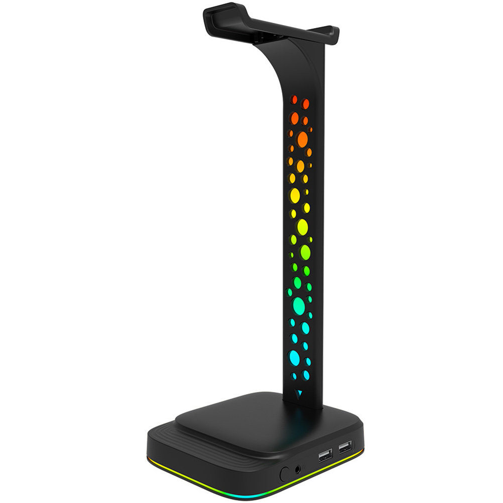 Desk Setup Headphones - ขาตั้งหูฟัง ขาตั้งเฮดเซ็ต RGB USB 3.5 มม.