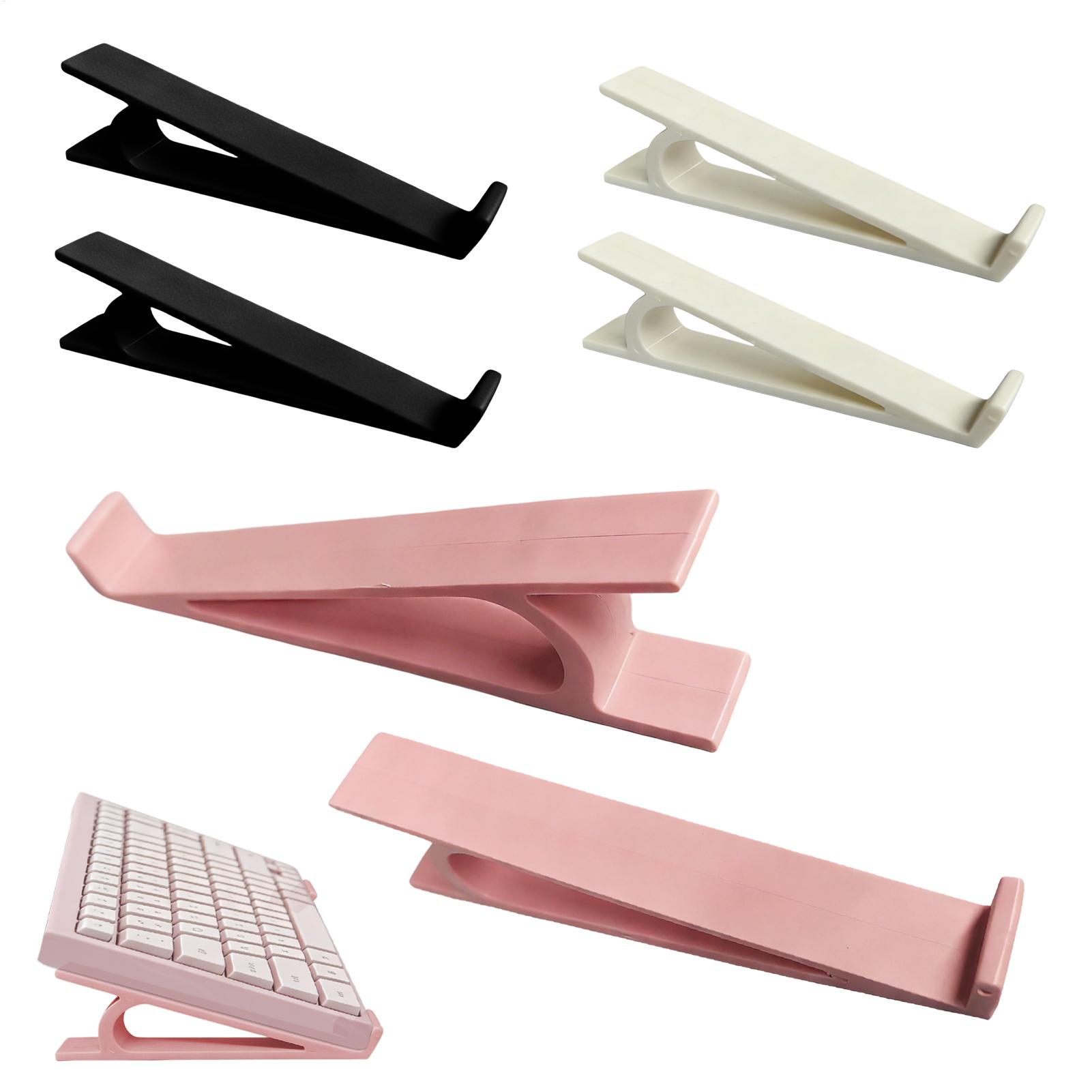 Desk Setup Game - ขาตั้งคีย์บอร์ดอเนกประสงค์ 2 ชิ้น/คู่ ขาตั้งคอมพิวเตอร์กันลื่นตามหลักสรีรศาสตร์สำหรับโต๊ะพิมพ์งานเล่นเกมโฮมออฟฟิศ
