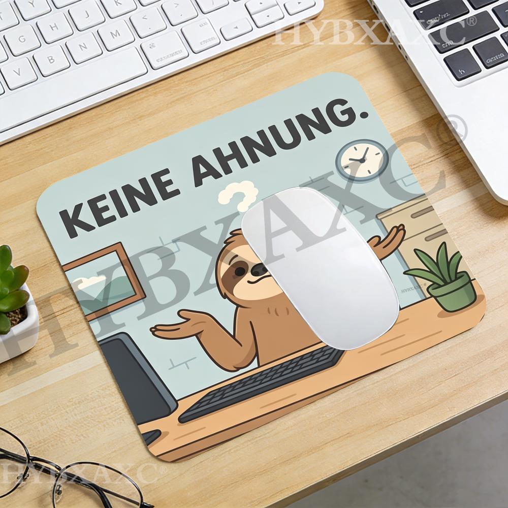 Work Desk Home Setup - แผ่นรองเมาส์ HYBXAXC ลายสลอธสุดฮา ไม่รู้อะไรเลย แผ่นรองโต๊ะน่ารักสำหรับทำงานที่บ้าน แผ่นรองเมาส์ทันสมัยสำหรับการจัดเตรียมอุปกรณ์ทำงาน