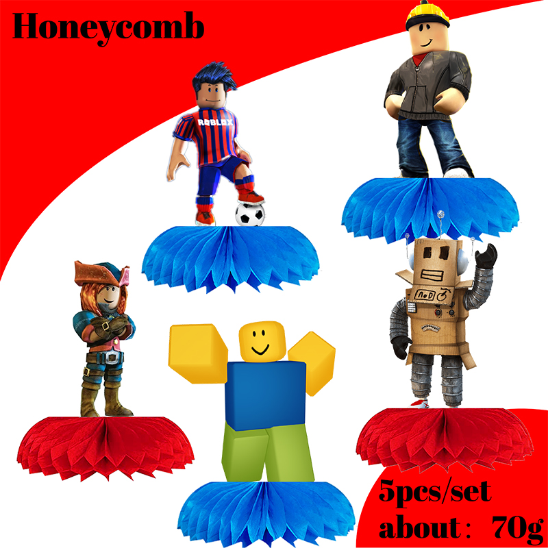 Desk Setup Game - Roblox เกมการ์ตูนสำหรับเด็กผู้ชายอุปกรณ์ของตกแต่งงานปาร์ตี้รังผึ้งสำหรับปาร์ตี้วันเกิดของขวัญเด็กของเล่นสำหรับอาบน้ำเด็ก