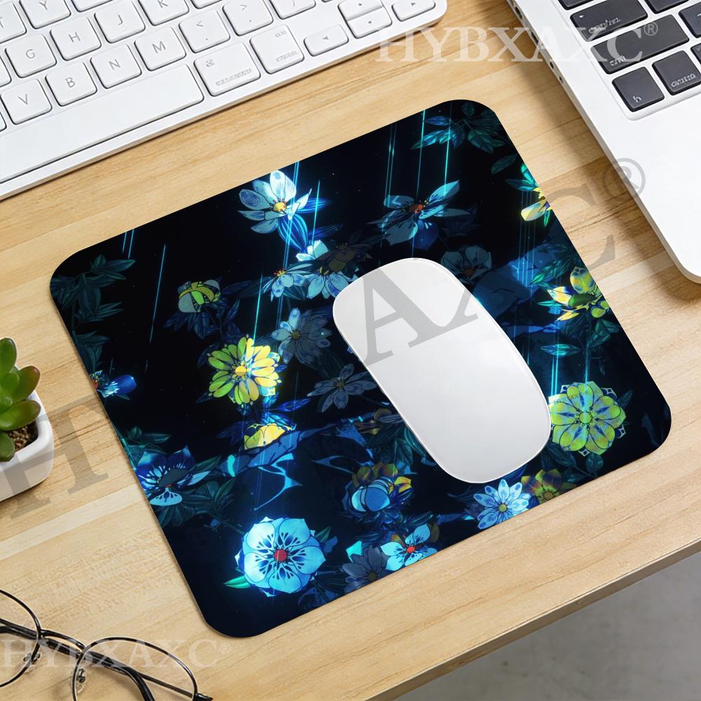 Work Desk Home Setup - HYBXAXC แผ่นรองเมาส์ลายดอกไม้สีเข้มสำหรับสำนักงานหรือที่บ้าน, แผ่นรองเมาส์ทันสมัยสำหรับการจัดวางอุปกรณ์ทำงาน, อุปกรณ์เสริมคอมพิวเตอร์