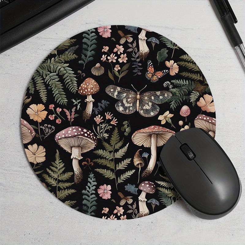 Desk Setup With Plants - แผ่นรองเมาส์ลายป่าไม้ ยางกันลื่น แผ่นรองคีย์บอร์ดสำนักงาน แผ่นรองโต๊ะสำหรับเกมเมอร์ ของตกแต่ง แผ่นรองเล่นเกม