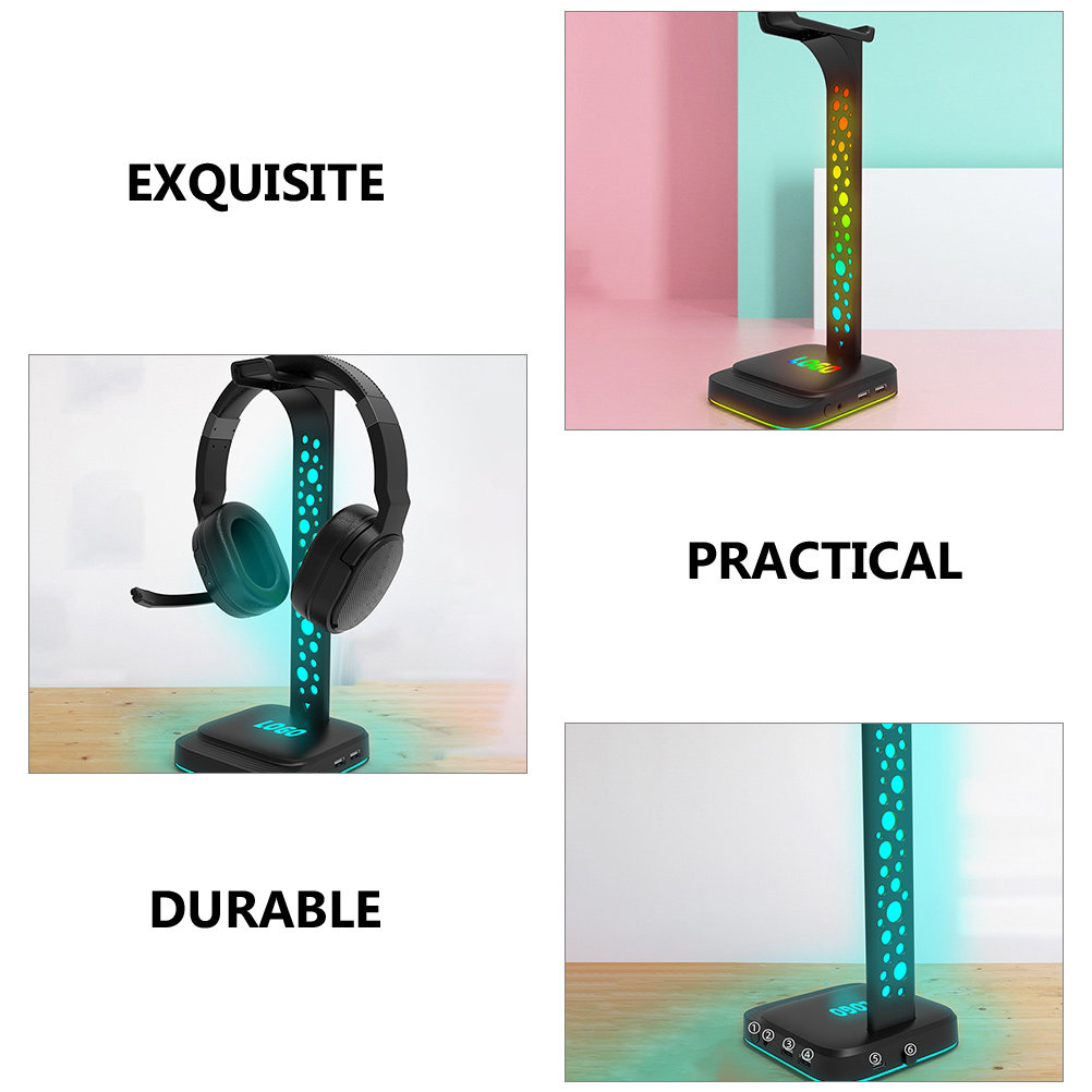 ขาตั้งหูฟัง ขาตั้งเฮดเซ็ต RGB  - Desk Setup Headphones บทวิจารณ์และราคา