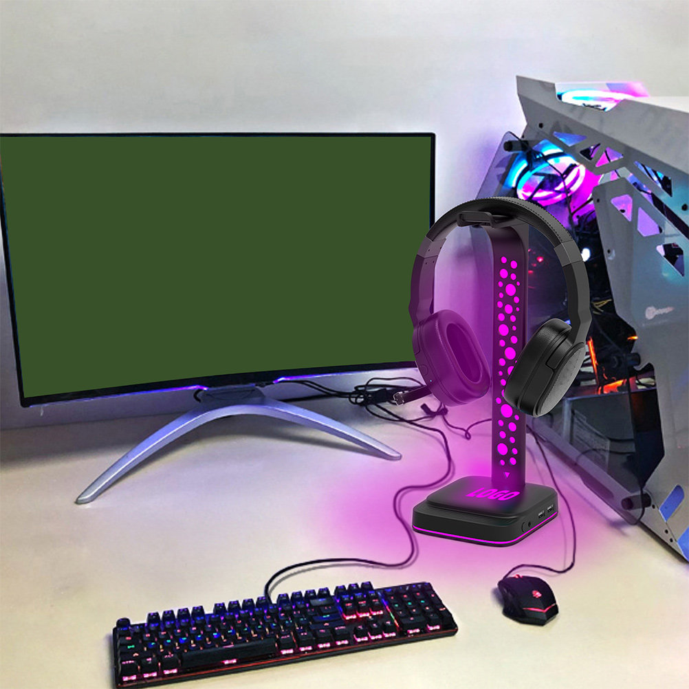 ขาตั้งหูฟัง ขาตั้งเฮดเซ็ต RGB  - Desk Setup Headphones บทวิจารณ์และราคา