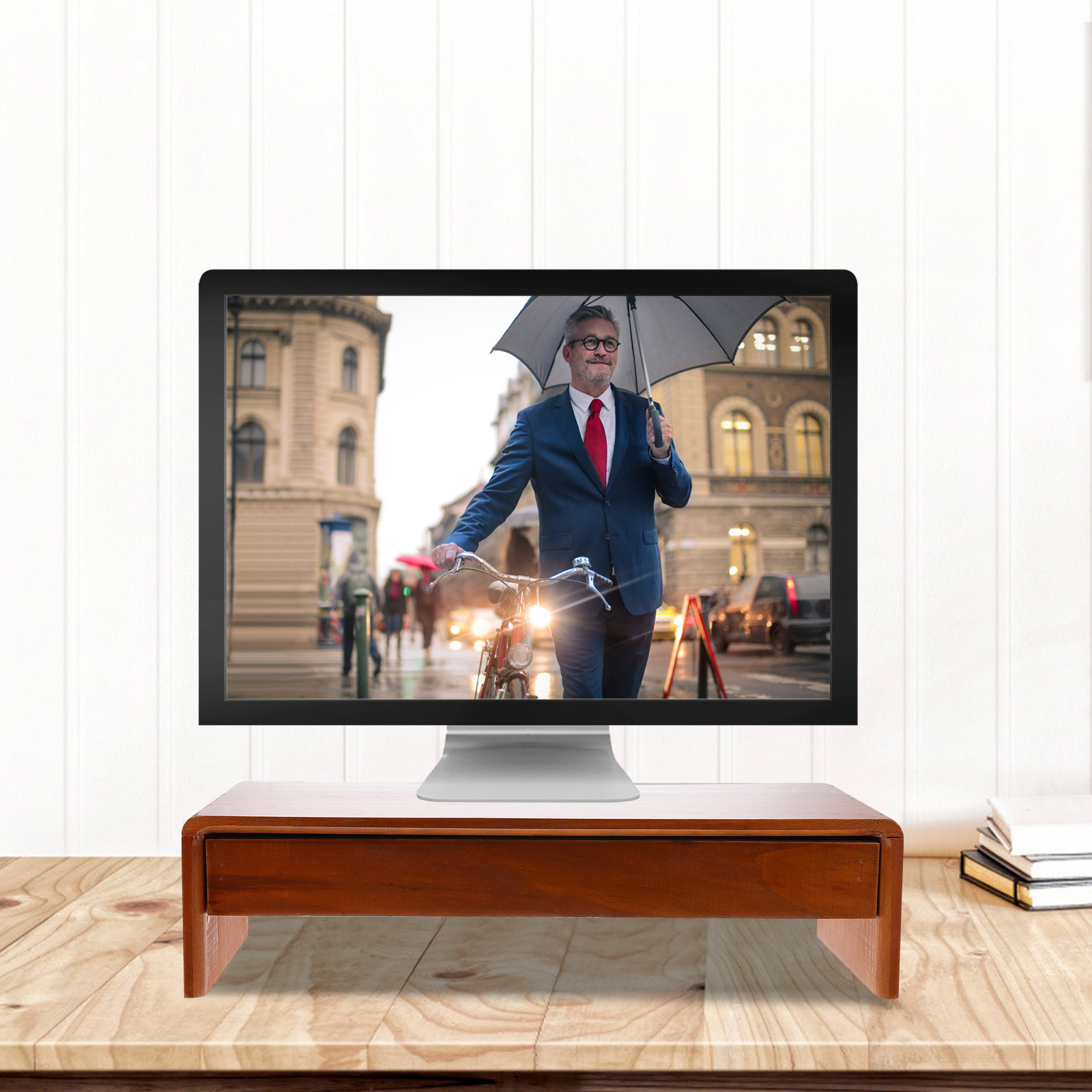 ขาตั้งยกสูงสำหรับคอมพิวเตอร์ 1 - Monitor Riser Wood บทวิจารณ์และราคา