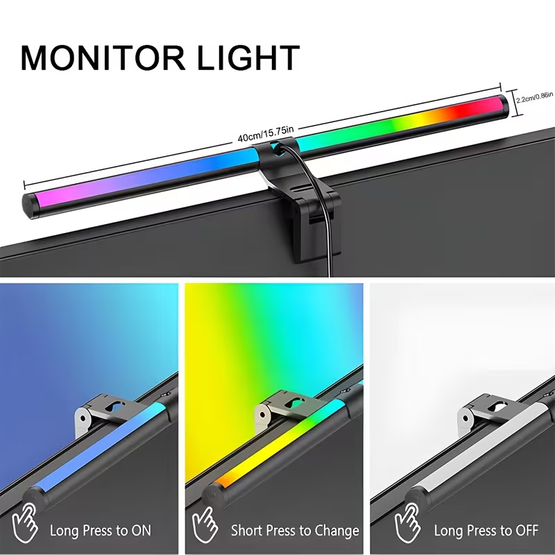 แถบไฟมอนิเตอร์ RGB ไฟบาร์สร้าง - Desk Setup Game บทวิจารณ์และราคา
