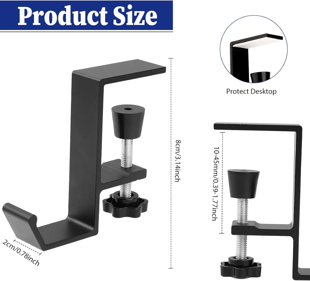 อลูมิเนียมอัลลอยด์หูฟังตะขอแขว - Desk Setup Game บทวิจารณ์และราคา