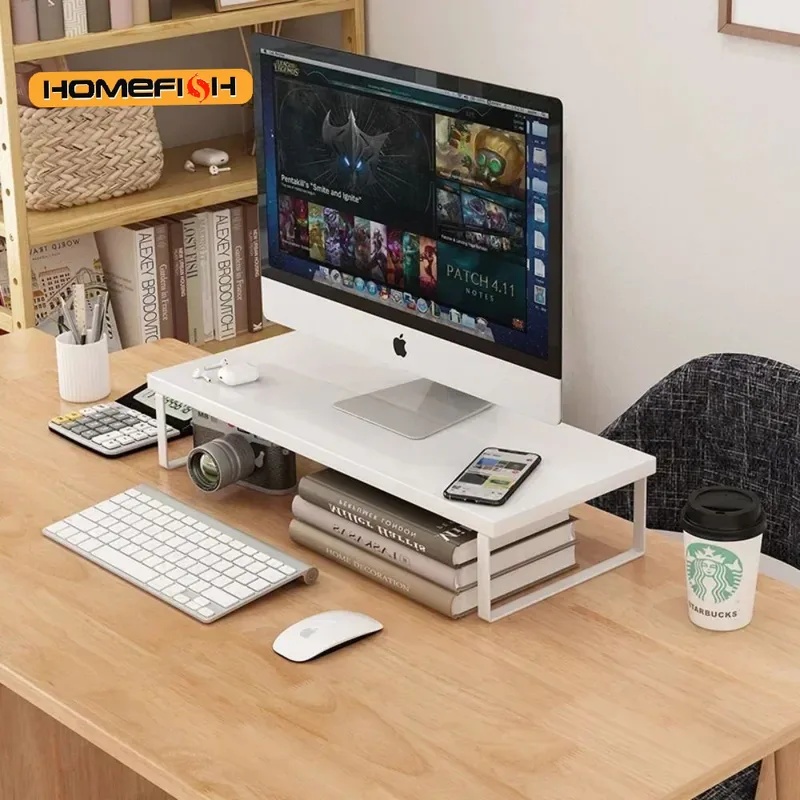 แท่นวางจอคอมพิวเตอร์แบบยกสูงพร - Monitor Riser Wood บทวิจารณ์และราคา