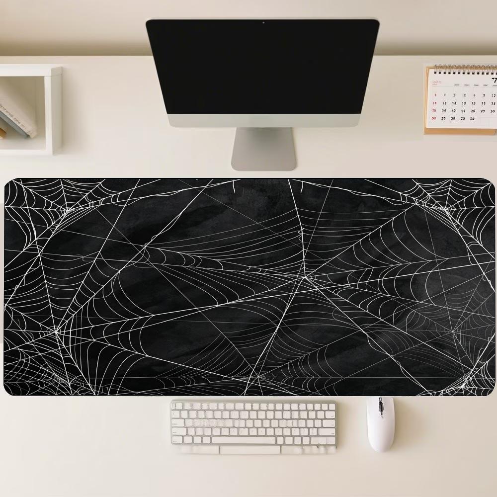 แผ่นรองเมาส์ขนาดใหญ่ลายใยแมงมุ - Desk Setup Gaming And Work บทวิจารณ์และราคา