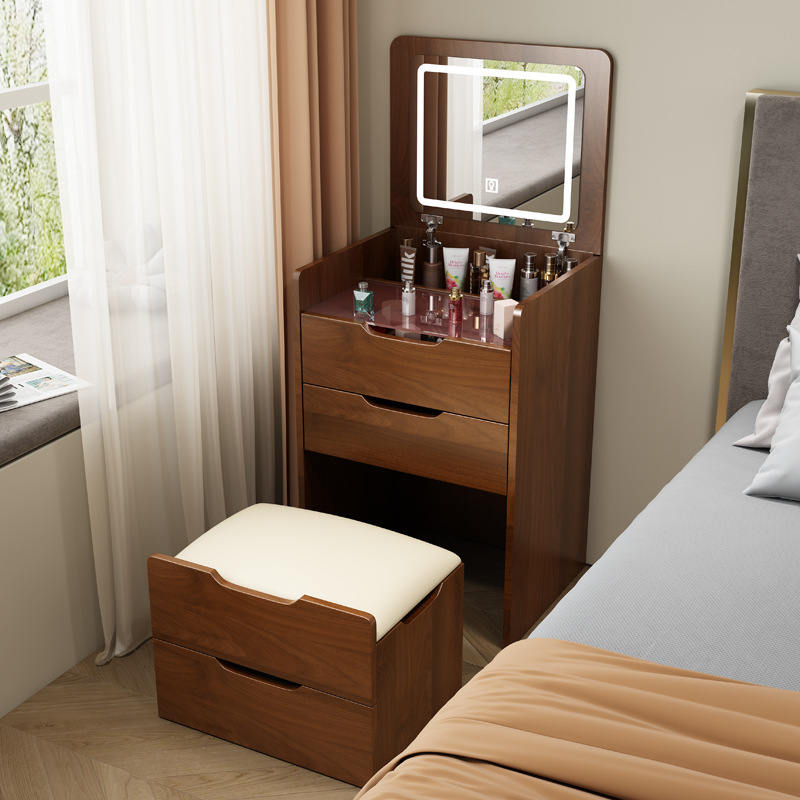 (วอลนัท) โต๊ะเครื่องแป้ง 3 in  - Desk Setup In Small Bedroom บทวิจารณ์และราคา