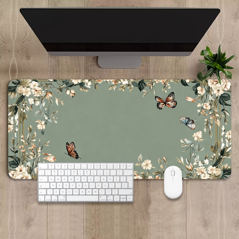 แผ่นรองโต๊ะลายผีเสื้อและลายดอก - Desk Setup With Plants บทวิจารณ์และราคา