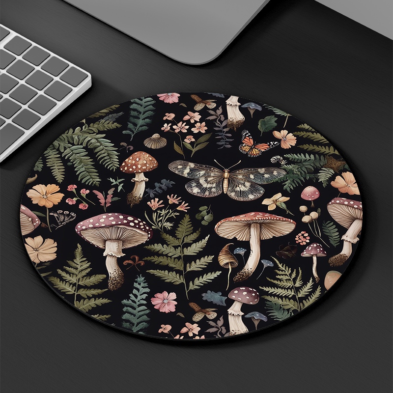 แผ่นรองเมาส์ลายป่าทรงกลม ยางกั - Desk Setup With Plants บทวิจารณ์และราคา