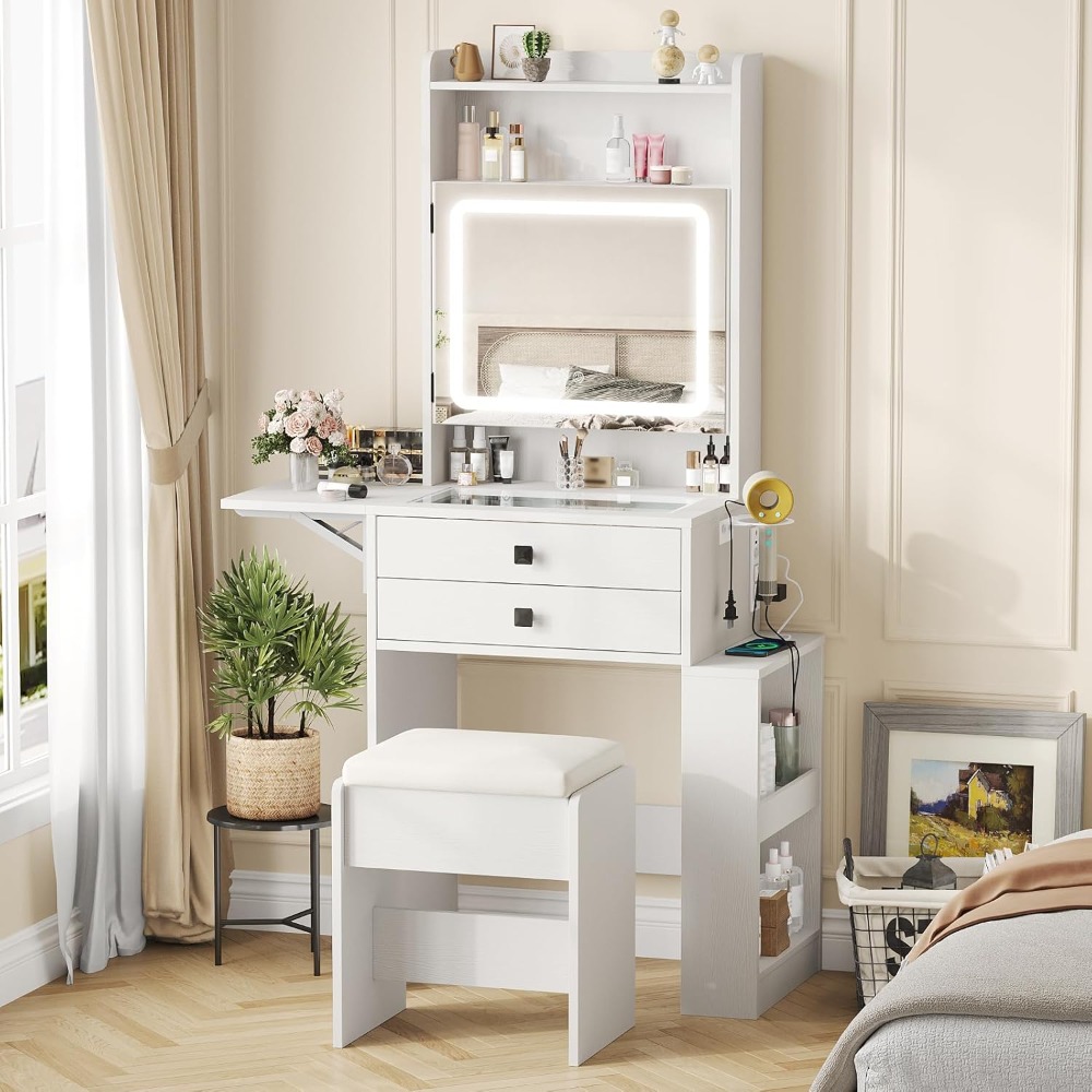 โต๊ะเครื่องแป้งขนาดเล็กพร้อมกร - Desk Setup In Small Bedroom บทวิจารณ์และราคา