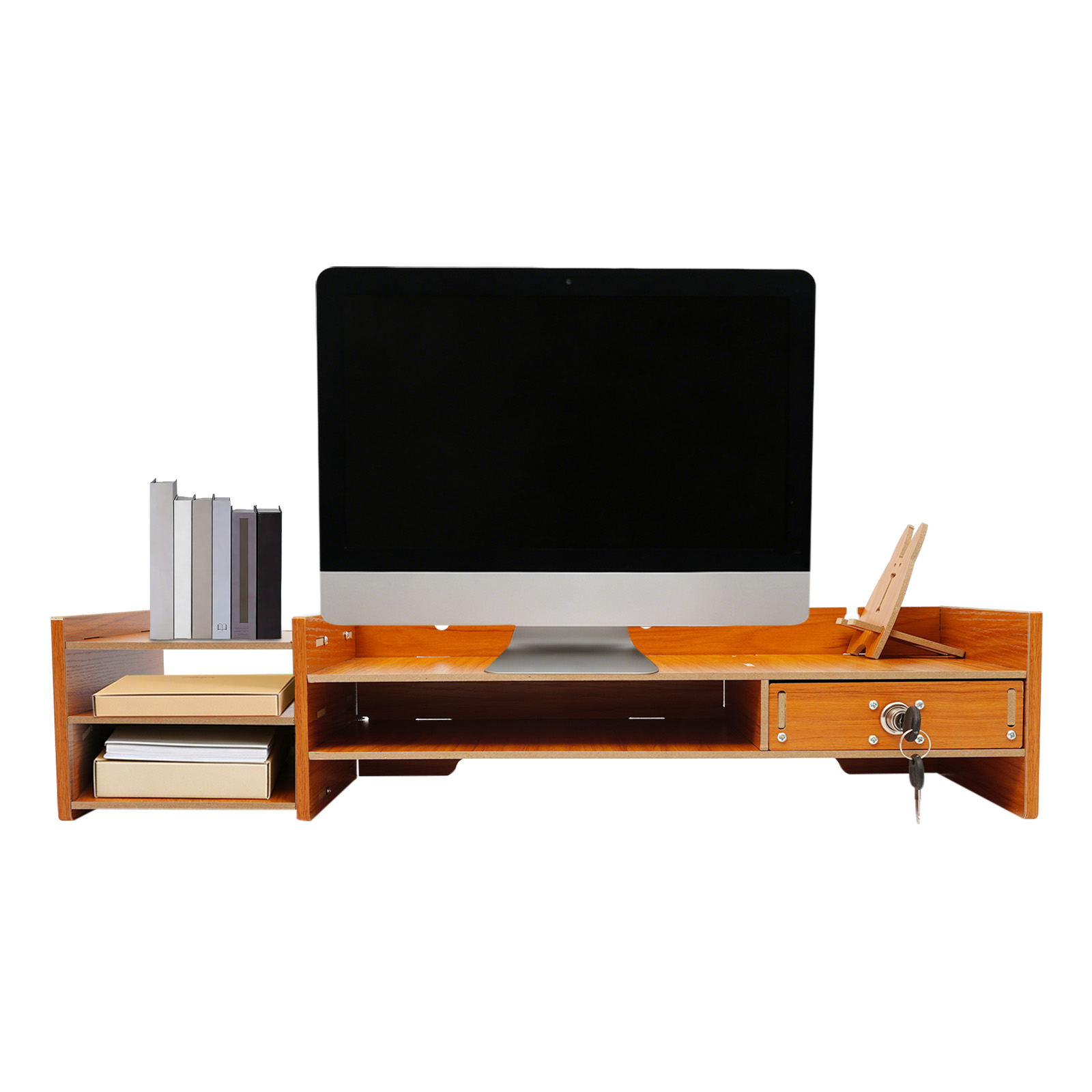 แท่นวางจอคอมพิวเตอร์ MDF แบบ E - Monitor Riser Wood บทวิจารณ์และราคา